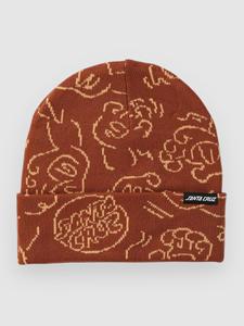 Шапка Santa Cruz Contour Hand Repeat Beanie, burnt sienna