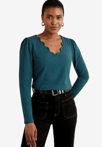 Топ Love & Roses REGULAR FIT SCALLOP V-NECK , Teal Blue/Blue