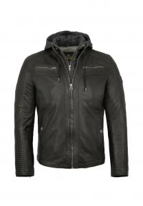 Куртка Redpoint Leather jacket, Schwarz Antik/Black