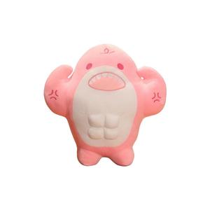 Милые креативные необычные плюшевые куклы Muscle Shark, высота 35см/50см/70см XIWANTONG, розовый