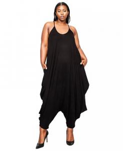 Плюс размер Комбинезон Quinn с карманом-тюльпаном L I V D, черный