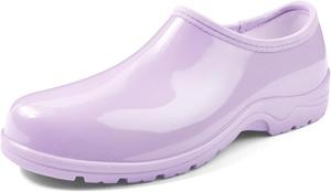 Водонепроницаемые садовые туфли DKSUKO для женщин, туфли без шнуровки, короткие ботинки до щиколотки для работы и садовые сабо с комфортной стелькой, фиолетовый