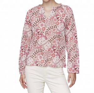 Принтованный реглан с длинным рукавом поповер блузка в стиле дотси CHARLIE B, Ditsy