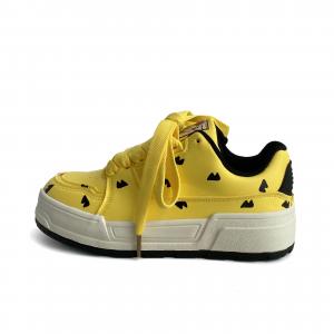 City camel Женские противоскользящие скейтерские кеды Low Top лимонного цвета, цвет Lemon