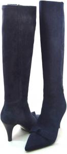 SoleMani Женские черные кожаные сапоги Milan на худую икру, размер 12-13