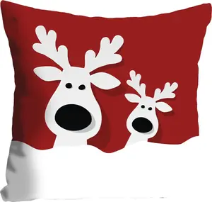 Декоративная подушка Queence "Каролин", чехол на подушку без наполнения, 1 шт 40х40 см, красный