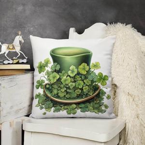 HighonHi Декоративные наволочки зеленые с клевером двусторонний принт ирландский стиль