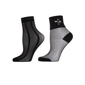 2 пары модных женских носков-браслетов Memoi, Black Multi