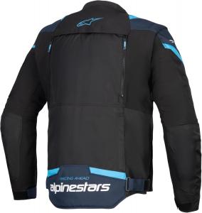Куртка мотоциклетная Alpinestars T-Stunt Air, модульная конструкция 2-в-1, спортивный крой, легкая и дышащая, Black/Dark Blue/Bright Blue