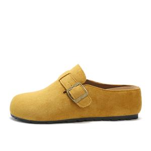 Mulinsen Женские противоскользящие тапочки с закрытым носком желтые, цвет Yellow