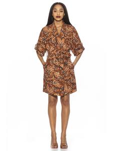 Платье-халат в июне ALEXIA ADMOR, цвет brown abstract