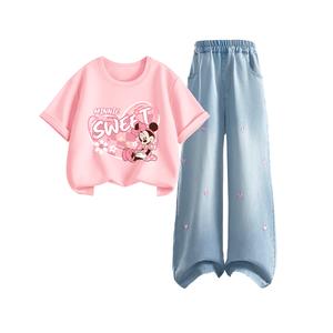 Детская повседневная спортивная одежда Disney, светло-голубой