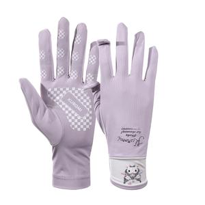 Sanrio Женские перчатки из полиамида и эластана, Purple culomie sunscreen gloves