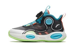 Антискользящие износостойкие низкие детские баскетбольные кроссовки Alien черно-синие Antakids для детей 3-7 лет