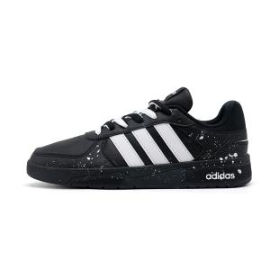 Adidas Neo Courtbeat Black Tide Ink Spot Thermal Cushioning Low top Skateboard Shoes Unisex Black White