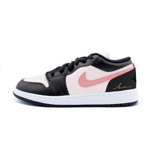 Баскетбольные кроссовки Air 1 LOW с противоскользящим износостойким верхом для детей и подростков Jordan, черный/розовый