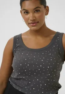 Топ carina со стразами Kaffe Curve, Black Oyster