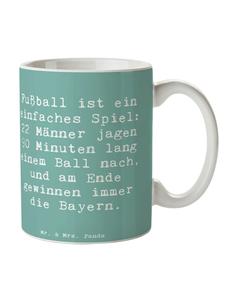 Кофейная кружка с надписью о футболе в Баварии и морском бризе. Mr. & Mrs. Panda