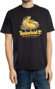 Мужская футболка Timberland с принтом переднего ботинка, Black