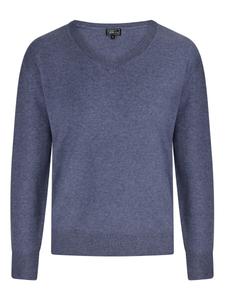 Свитер с v-образным вырезом CASH-MERE.CH Sweater, синий деним