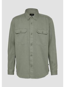 Рубашка цвета 7380_оливковый зеленый QS