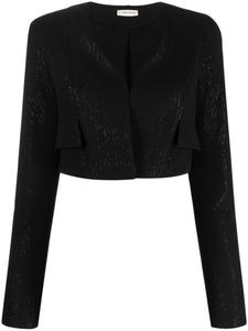 The Mannei Terras sequinned cropped blazer, черный