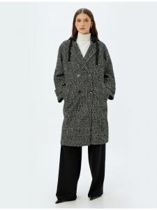 Тренч KOTON Mantel, цвет Schwarz Gemustert