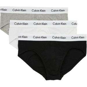 Кальсоны с логотипом Calvin Klein, 3 шт (Черный+Белый+Серый)