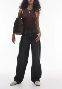 Затянуть широко, широко ноги Topshop, Black Denim