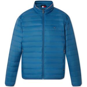 Tommy Hilfiger Пуховик с молнией и нашивкой с логотипом, Sapphire Blue C3J
