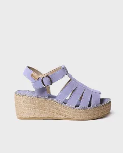 Женские замшевые эспадрильи на танкетке с пряжкой Toni Pons, тёмно-синий