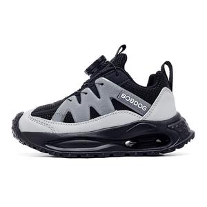 Кроссовки для бега с низким верхом, устойчивые к истиранию и отскоку, для детей BOBDOG, черный/серый