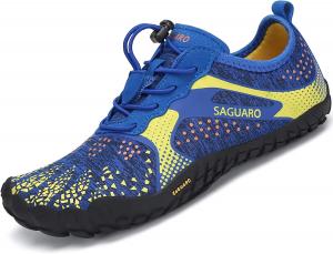 Детская обувь SAGUARO для босых ног для мальчиков и девочек, быстро сохнущие аква-кроссовки, легкая спортивная обувь, водные тапочки для малышей, синий/желтый