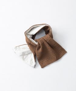 Вязаный шарф с рельефной отделкой Tricot, цвет 87Brown