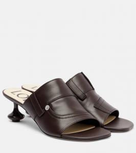 Кожаные мюли Toy Panta 45 Loewe, Shitake