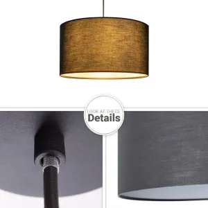 Подвесной светильник HUGO UNI COLOR E27, потолочная лампа с LED для гостиной и спальни, однотонная, декор E27 Paco Home, черный