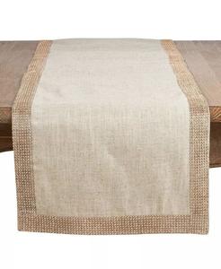 Настольная дорожка с отделкой из драгоценных камней и заклепками Saro Lifestyle, бежевый