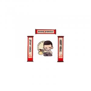 Мини-наклейки на холодильник с новогодними парными надписями, мистик бокс, одиночный мистик бокс/полный набор 12 шт POP MART