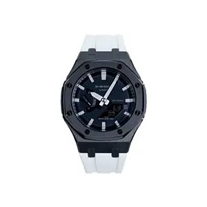 Ретрофолк серия кварцевый механизм ремешок из резины часы мужские черный циферблат CASIO