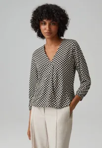 Топ с длинными рукавами и принтом, стандартного кроя, рукава 3/4. Opus, Black