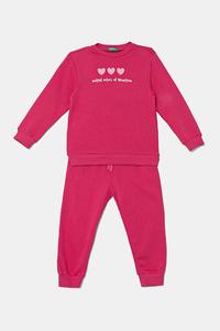 Детский хлопковый спортивный костюм United Colors Of Benetton, розовый