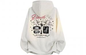 Толстовка Unisex Hooded Moderate Heavyweight ZIAREL, белый heather серый