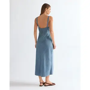 Платье-комбинация без рукавов Wrangler Bias Slip, синий