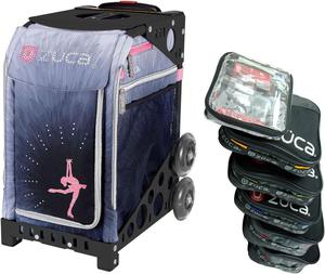 Спортивная сумка-вкладыш ZUCA Ice Dreamz Lux с черной рамкой и специальным набором из 5 упаковочных мешочков + косметичка, Black