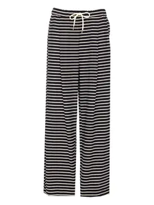 Брюки с эластичным поясом в полоску Ele, черный