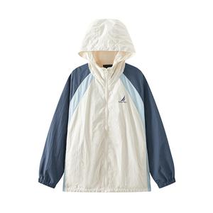 Детская куртка с капюшоном, тонкие NAUTICA, хаки/синий