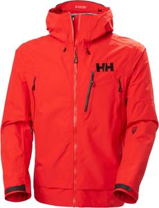 Куртка Helly-Hansen Odin 9 Worlds 3.0 Shell - мужская, водонепроницаемая, ветрозащитная, дышащая, совместимая со шлемом, из переработанного материала Helly Hansen, 222 Alert Red