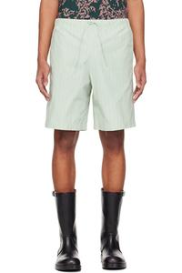 Dries Van Noten Зеленые хлопковые шорты