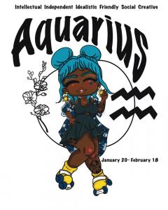 Aquarius Notebook: A Zodiac Skate Bae Series (Independently published)