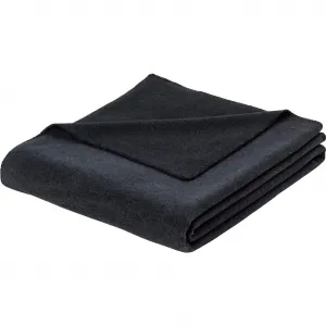 Плед Wohndecke Trevi с вязаной отделкой, уютный плед Estella, графит